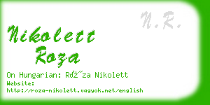 nikolett roza business card